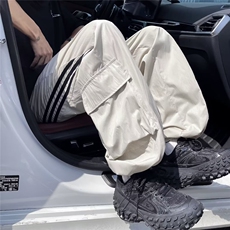 大口袋速干工装裤男款夏季薄款条纹休闲裤子包边K2858，男装休闲裤，星座1116A-1（原606A）