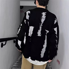 MM468-P52新款设计感小众圆领套头宽松针织毛衣外套，男装针织衫/毛衣，星座617A-2