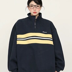 2025新款超火情侣装卫衣春秋款无帽立领半拉链男女高级感小众外套，女装短外套，星座715-4