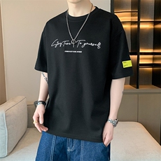 冰氧仿棉短袖店主风夏季休闲百搭字母印花男上衣TC3152-P22控48，男装T恤，星座717