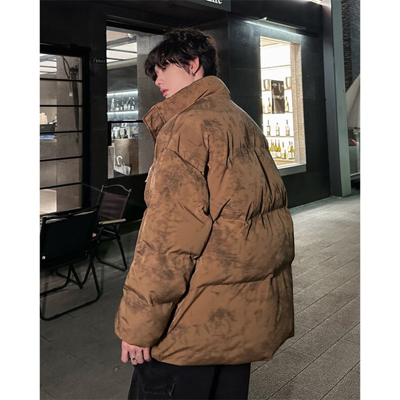 W8212P120控168冬季新款扎染花边刺绣休闲棉服羽绒棉上衣棉衣,男装棉衣,电商B205