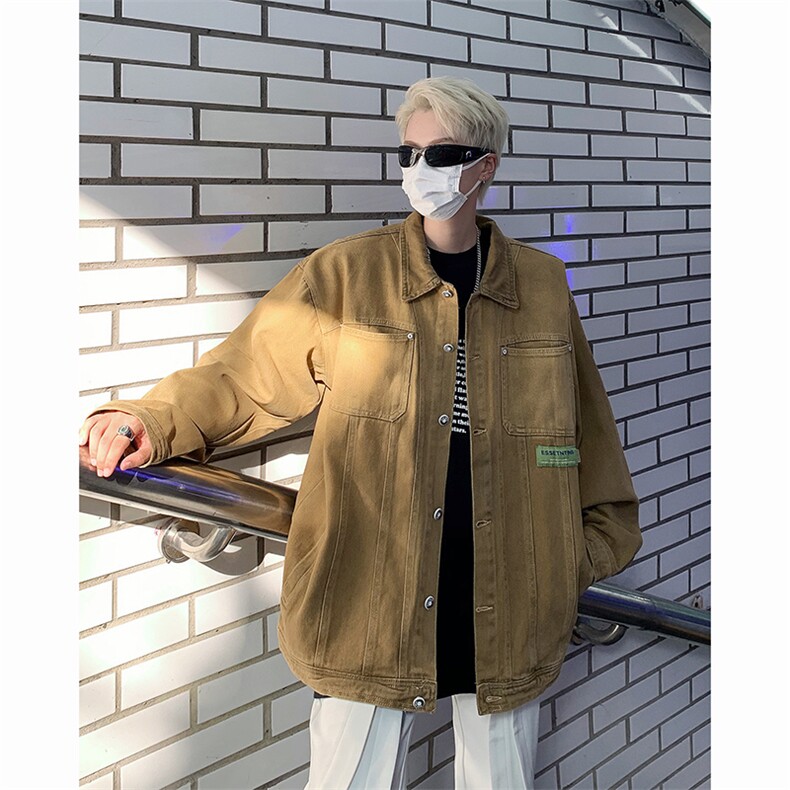 港风文艺牛仔夹克男春秋宽松潮流长袖外套,男装夹克,星座716-2