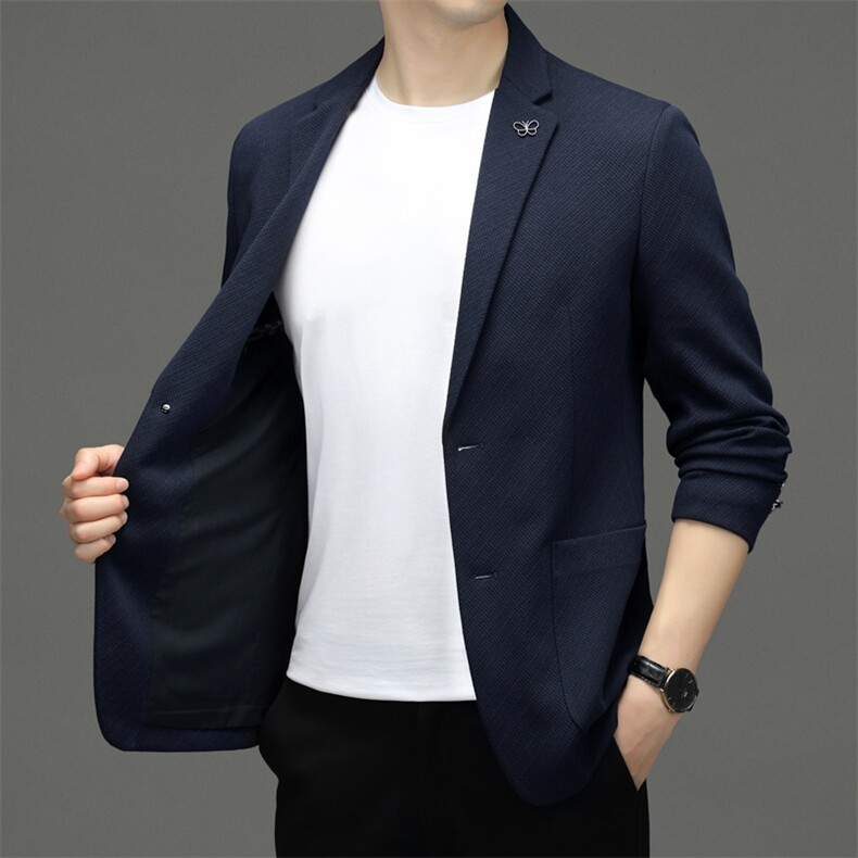 M23088-69钱塘2020-2中年男士西装外套商务休闲长袖纯色外衣P270,男装西服,钱塘207-2