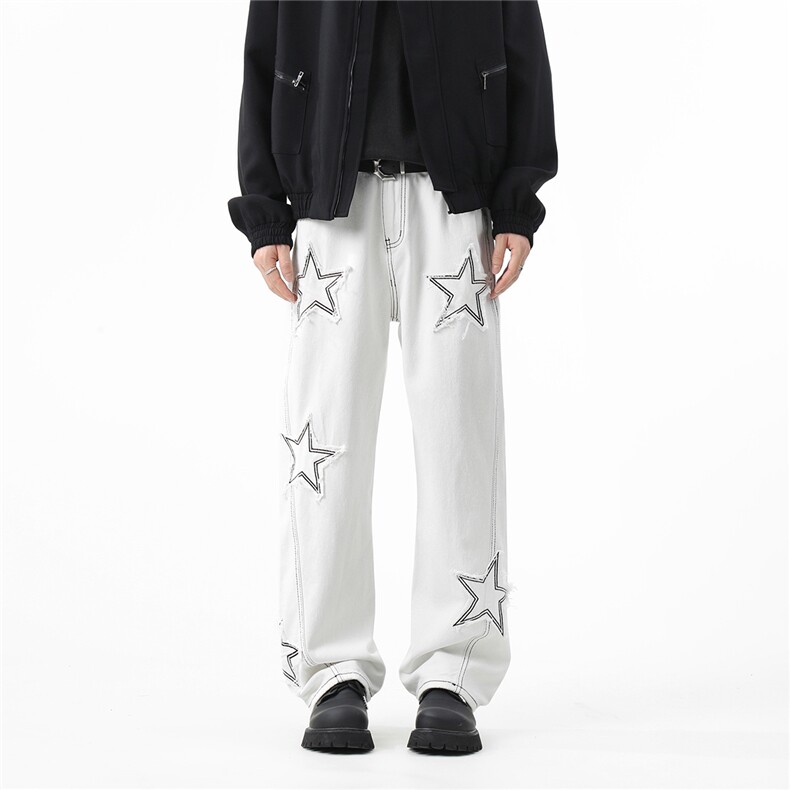 C315-G091现货五角星白牛高品质美潮牛仔裤棚拍(P65X88)3,男装牛仔裤,电商C315