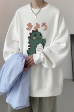 秋季圆领卫衣男大码韩版宽松长袖外套S6037-P28加绒款P33，男装卫衣，电商A040