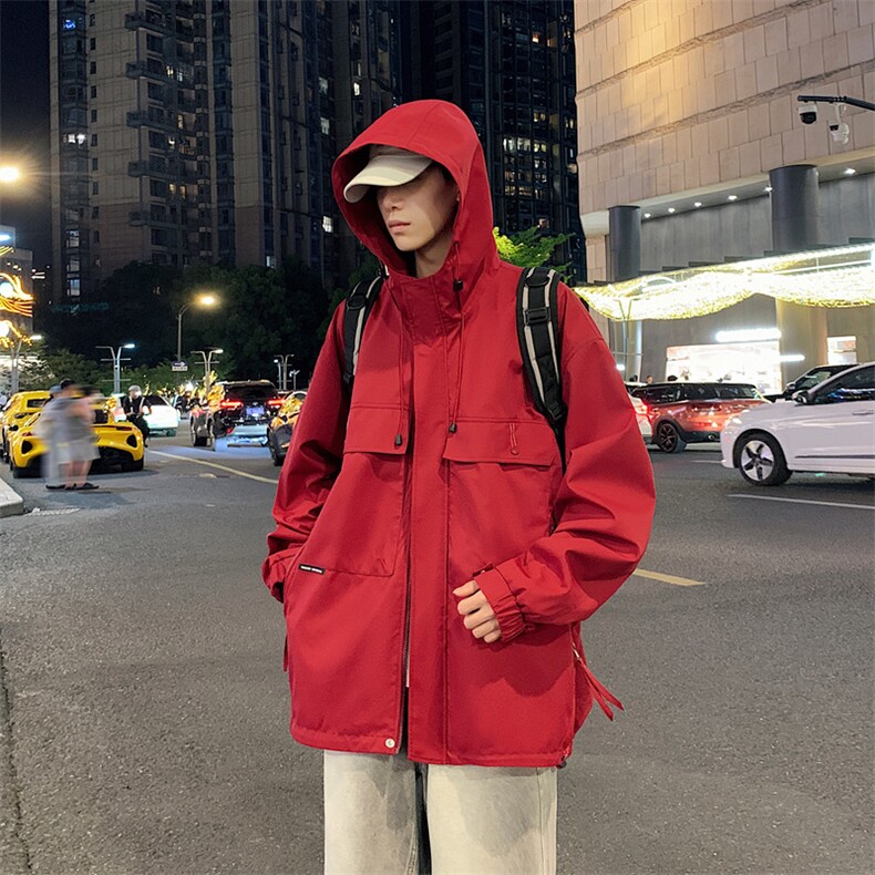 冲锋衣男外套春秋款工装夹克男青少年休闲宽松上衣服JK0233-P78,男装夹克,星座308B-2