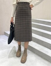 高品质格子半身裙，女装半身裙，Balance Studio