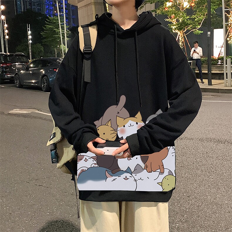 WY2162-P35加绒款-P40纯棉连帽卫衣男大码运动帽衫宽松薄外套男,男装卫衣,电商A040