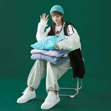 中性秋季潮流纯色开衫连帽宽松卫衣B100P55控78加绒P65，男装卫衣，A247A
