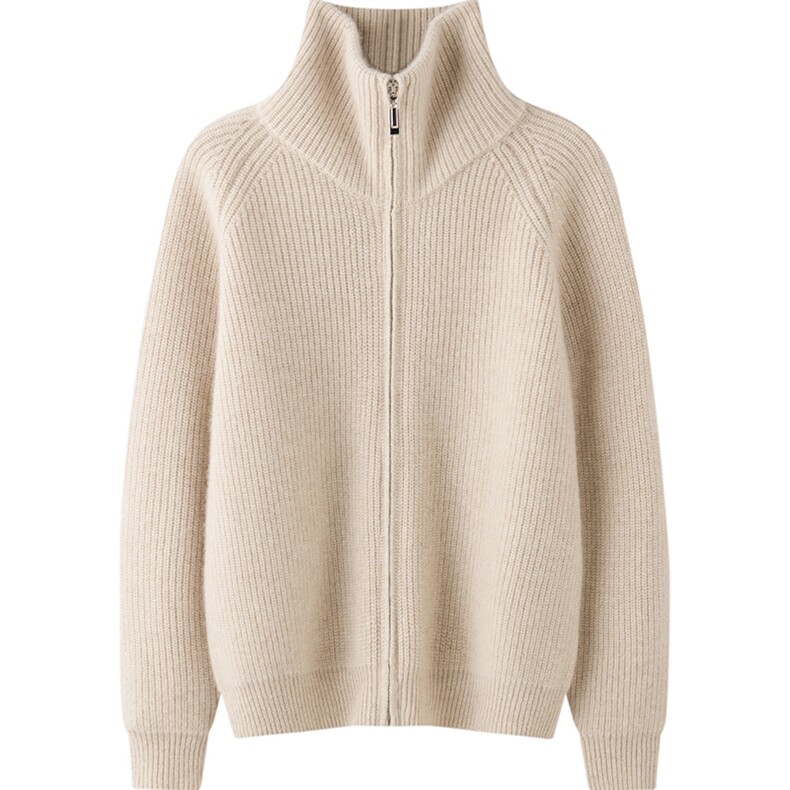 翻领开衫女士针织衫2025年秋冬季35%羊绒衫，女装羊绒衫，绒又羊绒