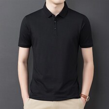 翻领长袖宽松百搭上衣2023年潮流冰凉纯色夏季POLO衫P52，男装Polo衫，星座1105-3