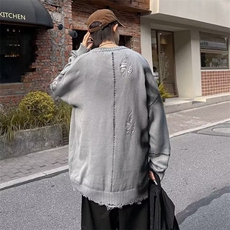 青少年ins常规宽松针织衫新品毛衣2024秋季潮慵懒休闲无袖M13/P50，男装针织衫/毛衣，星座506