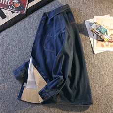 秋冬季新款(跨境货源）加绒长袖牛仔衬衫男宽松休闲外套，男装衬衫，星座1107-1