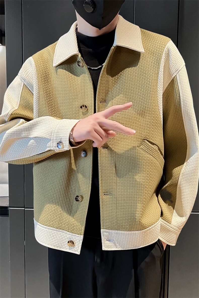 现货2025秋季社会小伙痞帅男小香风夹克外套JK23P95控128,男装夹克,电商B276A