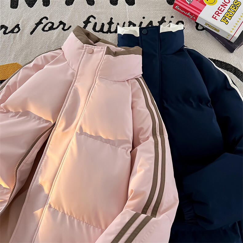 !加厚棉服冬季拼色条纹情侣立领棉衣815A-CM99062-P82特,男装棉衣,星座815A