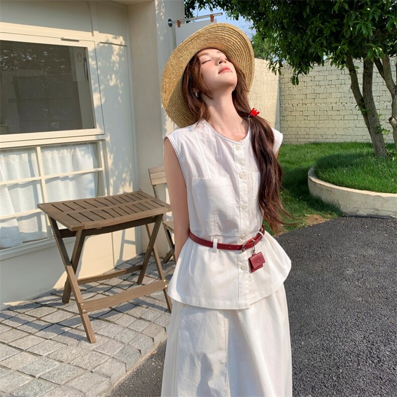 现货！！！大货已出2025夏季新品时尚套装裙两件套,女装套装/套裙,2C306
