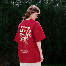 网图230克精梳棉重磅纯棉T恤大码宽松印花，男装T恤，星座1611B