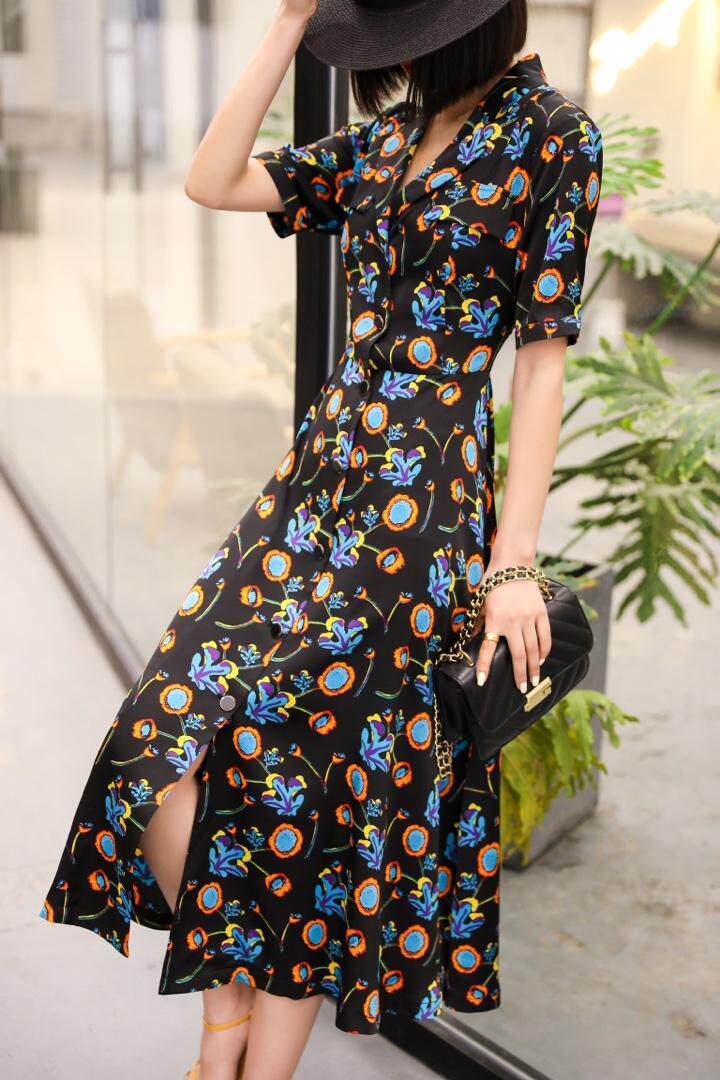 夏季新款连衣裙，女装连衣裙，蘑菇扣