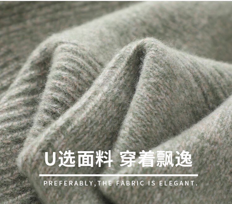 2025年秋季新年红美拉德套头软糯羊毛衫V领长袖,针织衫/毛衣,若菲羊绒