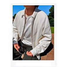 网图泡泡纱夏季潮流衬衫男抖音得物现货可送样A061-AC01011-特P40，男装衬衫，电商A061