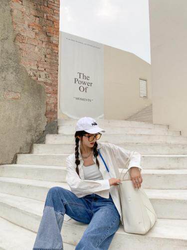 彩绳衬衣简约不简单，女装，Queena PHoebe