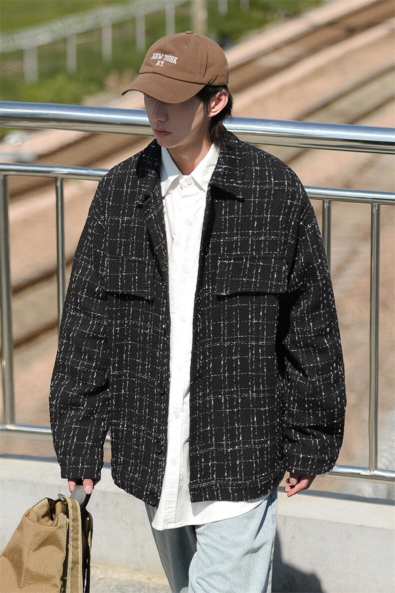 JK6088/P55春装Cityboy新款小香风夹克男宽松学生大码外套上衣男,男装夹克,电商A141