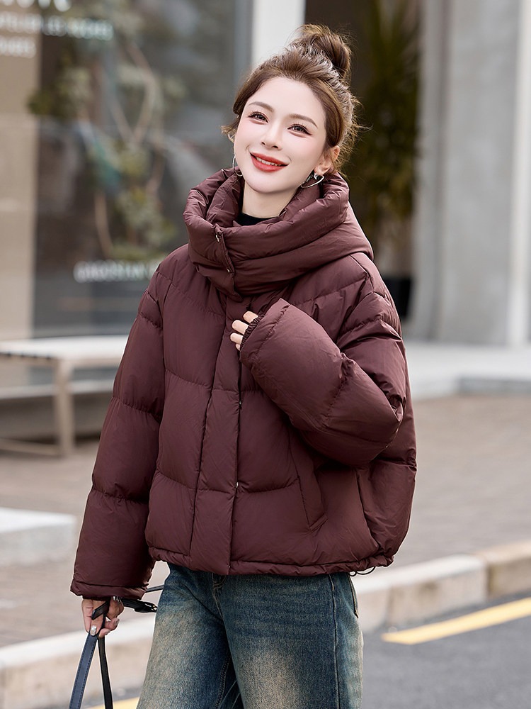 白鹅绒羽绒服女短款小个子冬季2025新款高级感超好看加厚高端,女装羽绒服,沁沁公主