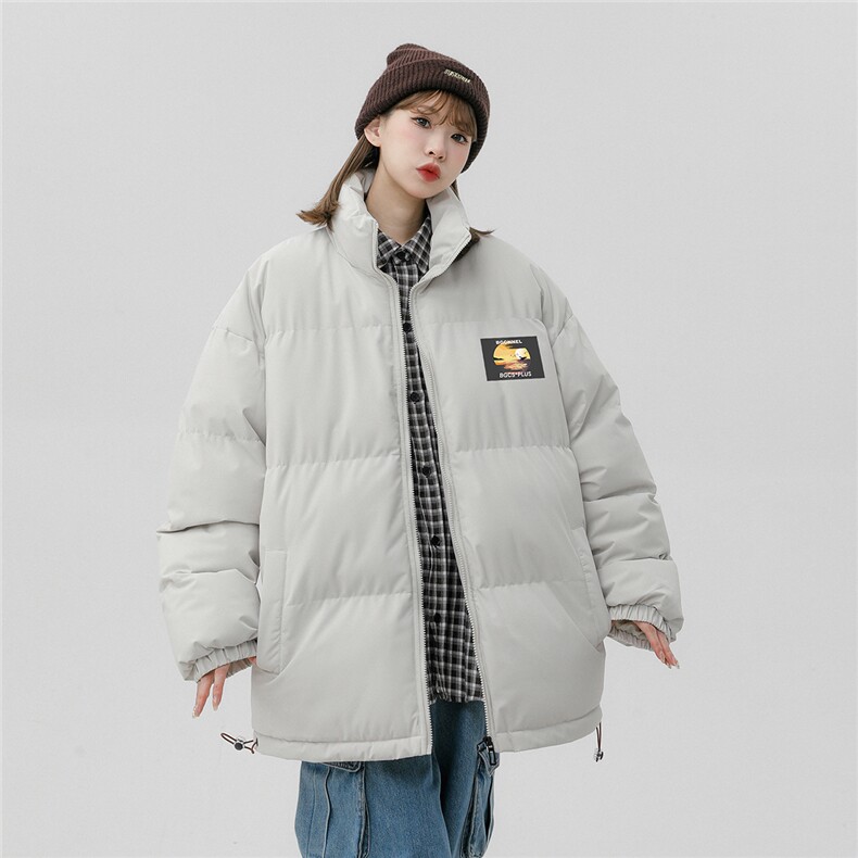 中性风冬季时尚百搭宽松字母印花潮流棉服外套MY2084P85控118,男装棉衣,A247A