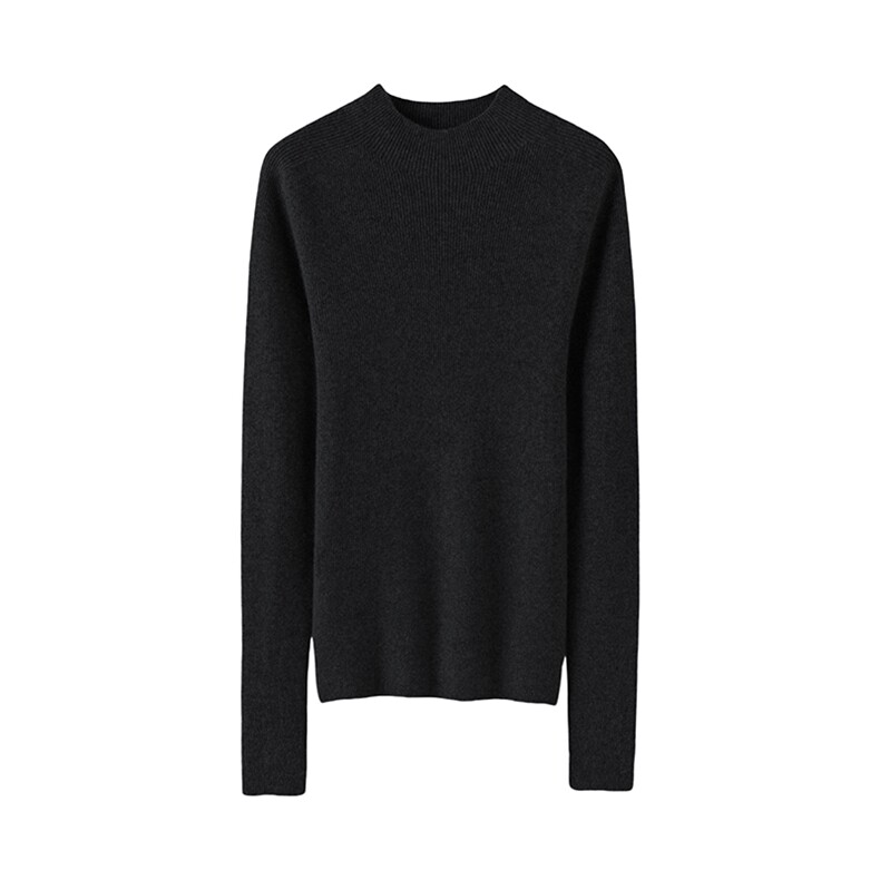 童趣刺绣~A规100%纯山羊绒衫女半高领修身毛衣无缝内搭针织打底衫，女装羊绒衫，东业羊绒