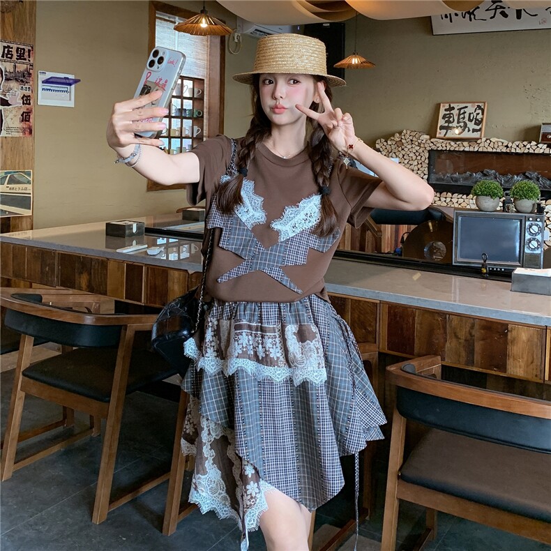 新品设计拼接两件套重工品质款不规则套装裙1156-P160-K248,女装套装/套裙,2C323