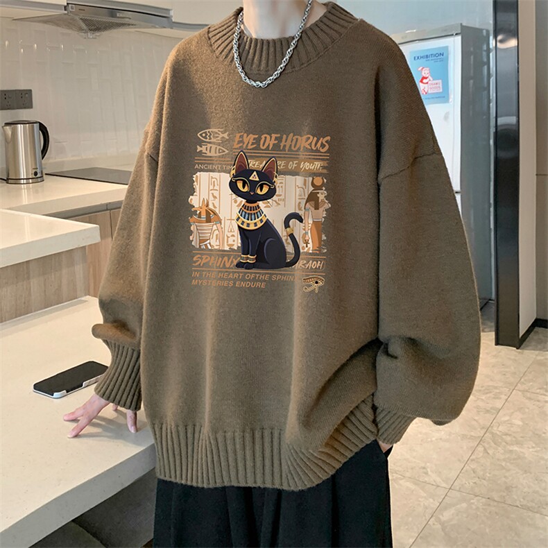 半高领毛衣男大码胖子针织衫毛线衣M18429-P45加绒款-P65,男装针织衫/毛衣,电商A040