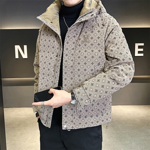 新款暗花皮羽绒服男休闲花纹外套 控劵后288 -A329-YR9866-P205图片