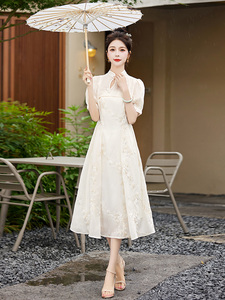 新中式国风连衣裙女2024夏季新款高端气质名媛年轻款少女改良旗袍图片