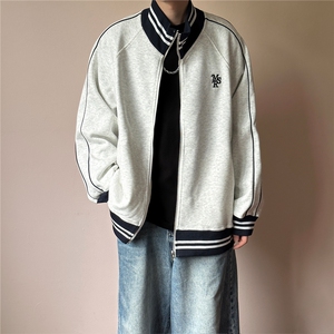 2026春现货立领卫衣外套男士宽松休闲绣花上衣A351-AW2529-P95，女装短外套，电商A351