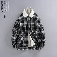 羊羔毛棉服男2025冬季新款休闲外套潮牌棉衣棉袄M199P120控158，男装棉衣，电商A157