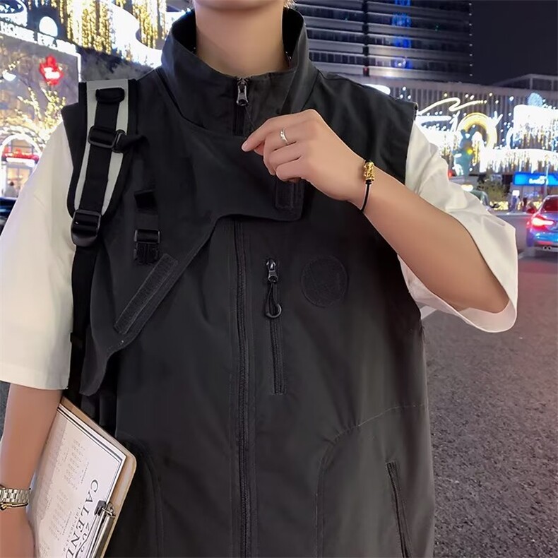 男夏季百搭潮流时尚小牛津马甲工装背心M2023P43,男装背心/马甲,星座1116-2