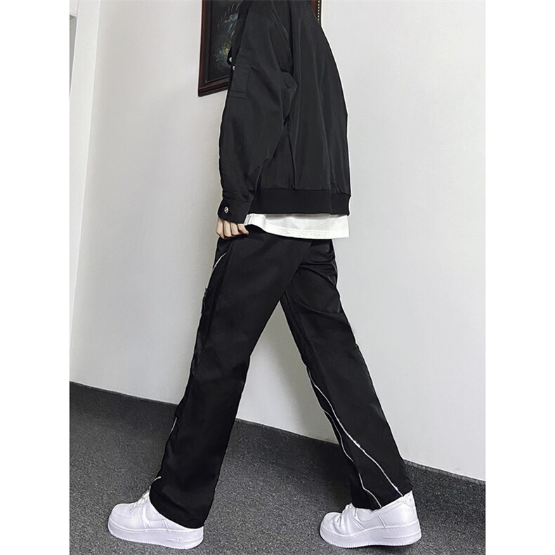 B221美式ins高街暗黑小众拉链情侣休闲冲锋裤LK23030-P65控88,男装休闲裤,电商B221