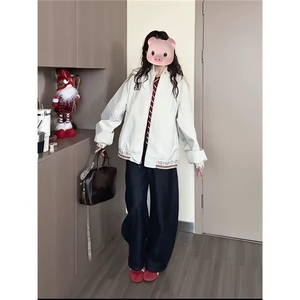 青春感宽松棒球服女士外套2025秋季新款夹克立领上衣图片
