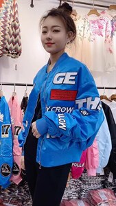 春季新款贴标棒球服外套图片