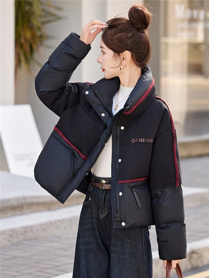2025年冬季90白鸭绒保暖休闲风短款,女装羽绒服,艾尚靓装