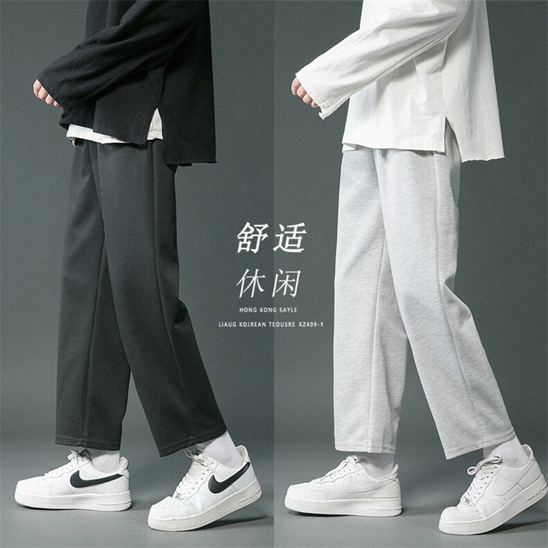 XZ409-1-K505-P35 小直筒运动裤百搭卫裤九分休闲裤男-控49图片