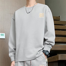 秋季M-8XL大码休闲圆领印花运动卫衣男大码，男装卫衣，星座209
