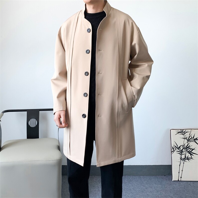新中式得物精品】风衣男大衣男中长款新风SU5-P95-爆景D,男装风衣,星座401