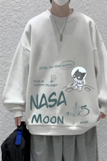 NASA圆领卫衣男大码加厚加绒长袖t恤男S6187-P28加绒款-P33，男装卫衣，电商A040