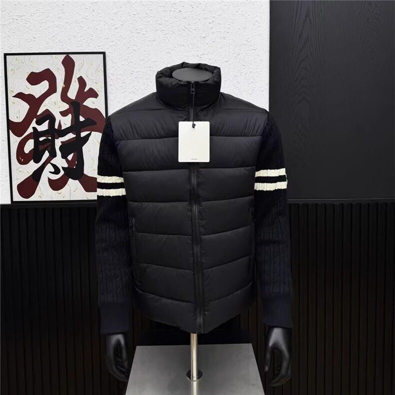 AA2008P90棉服男针织拼接立领加厚保暖棉衣,男装棉衣,电商B323A