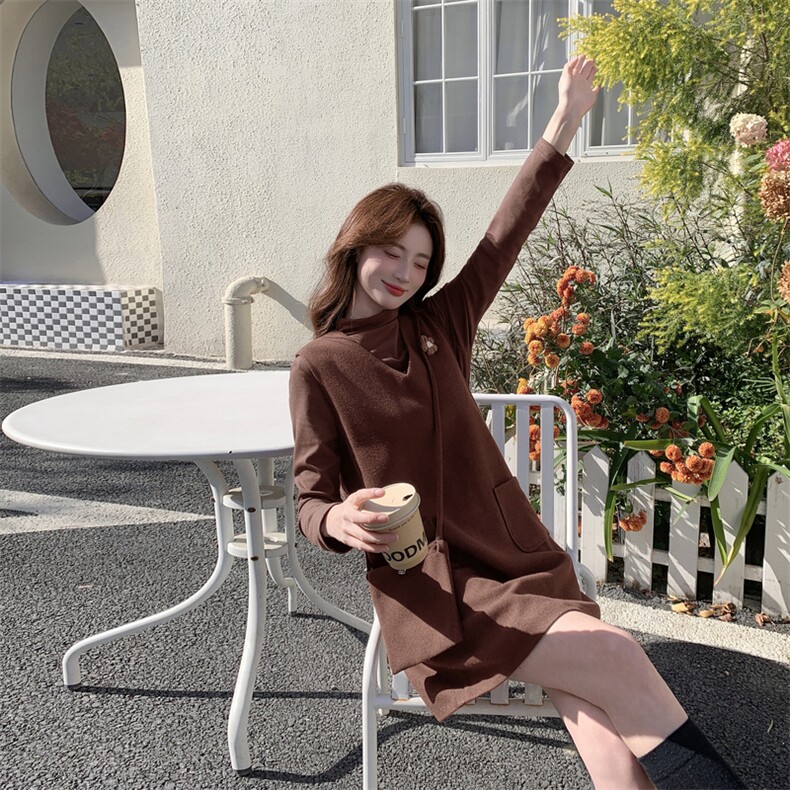 韩系高级感呢料马甲+针织打底套装女2026春装新款两件套裙,女装套装/套裙,涵墨