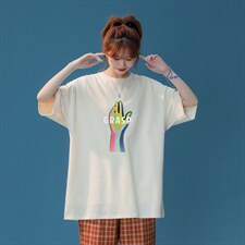 中性夏季潮流GRASP印花情侣宽松百搭短袖T恤T1031P25控38，男装T恤，A247A