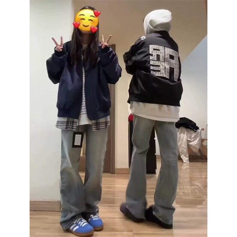 【有货】DM5011-P78美式刺绣字母飞行员夹克棉衣男女秋冬棒球棉服,男装夹克,星座603-2