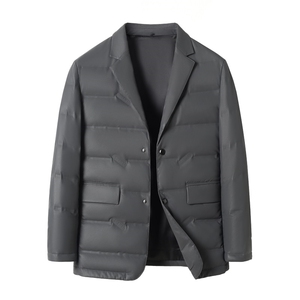冬男士翻领时尚休闲皮衣羽绒服男外套潮流百搭上衣 HD2108-P300图片