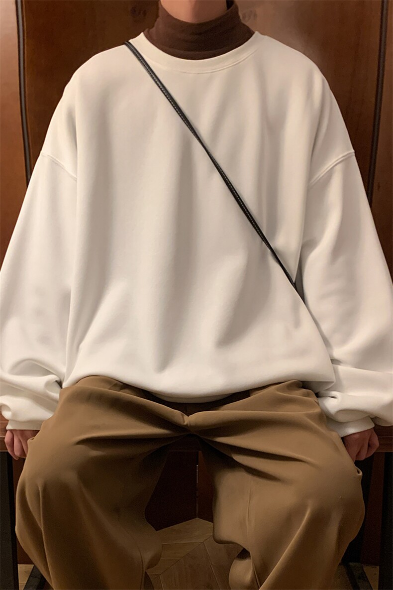 美式港风大码上衣男士休闲320克重磅打底衫华棉卫衣W402-特P22,男装T恤,电商A001